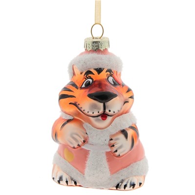 Украшение новогоднее "Тигр", L6,5 W6,5 H10,5 см, 2в.