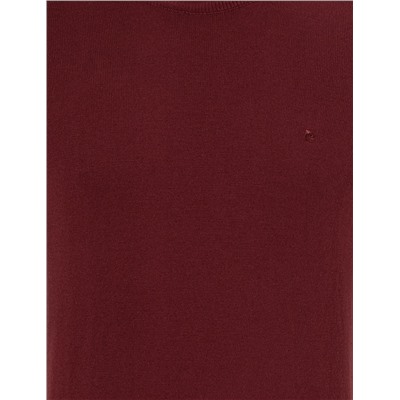 Bordeaux Slim Fit Bicycle Neck Basic Knitwear Казах