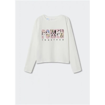 Camiseta manga larga disney -  Niña | MANGO OUTLET España