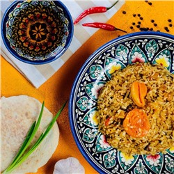 Плов узбекский «Праздничный» с курагой, 325 г, консервированный