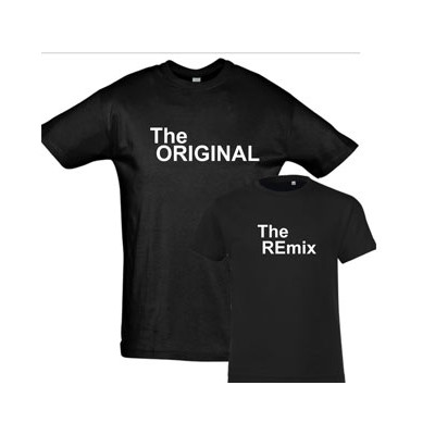 Футболки для папы и сына "Original, Remix"