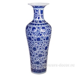 Ваза "Шинуазри Blue" (керамика), D25xH97 см