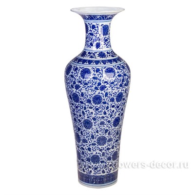 Ваза "Шинуазри Blue" (керамика), D25xH97 см