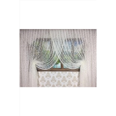 Nish Curtain 1/275 Плотная складка Двубортный тюль Шторы с узором пейсли