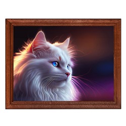 POSG-0316 Постер в рамке 23x17см Белая кошка