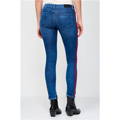 Pantalón skinny fit Luz Ankle Zip - Azul
