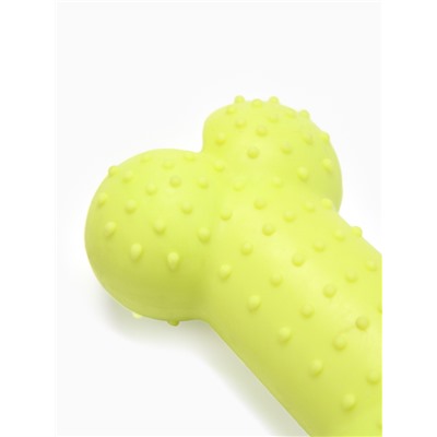 Игрушка жевательная "Кость малая", TPR, 8,5 см, салатовая
