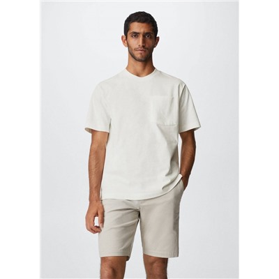 Camiseta algodón bolsillo -  Hombre | MANGO OUTLET España
