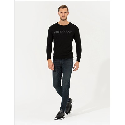 Black Slim Fit Bike Yaka Knitwear свитер