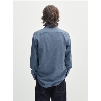 Camisa algodón pata de gallo slim fit