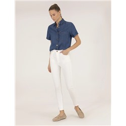 Ecru Skinny Fit Canvas брюки