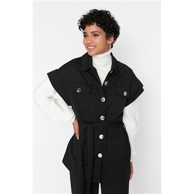 Black Gold Button Lest-Pantolone Set Tctaw22us0062