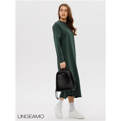 Женское платье макси из футера 2-х нитки Lingeamo хаки ВП-10 (53)