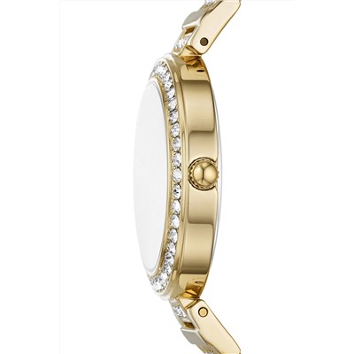 Reloj de cuarzo de acero - Dorado y violeta