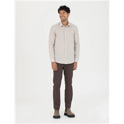 Brown Slim Fit Canvas Bloys