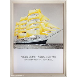 Репродукция картины на холсте 46х65 Корабль / ZR8590B-H21H23 /на подрамнике