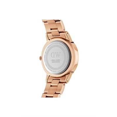Reloj de cuarzo de acero y chapado en oro rosa Link Amber 36