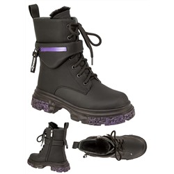 Сапоги зима Kenka 86168-1 black/violet ( 3,0)