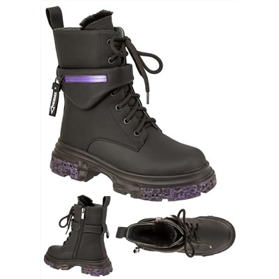 Сапоги зима Kenka 86168-1 black/violet ( 3,0)