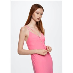 Vestido entallado abertura -  Mujer | MANGO OUTLET España