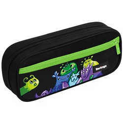 Пенал мягкий 1 отделение, 1 карман, 220*95*50 Berlingo "Monsters", полиэстер, откидная планка