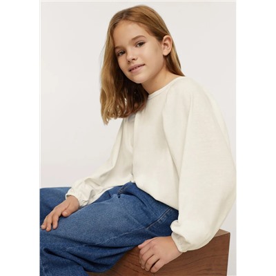 Camiseta manga abullonada -  Niña | MANGO OUTLET España
