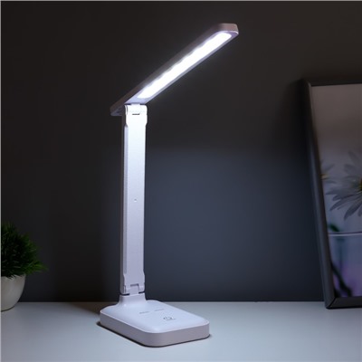 Настольная лампа сенсорная 16888/1 LED 5Вт 3000-6000К USB АКБ белый 29х55 см