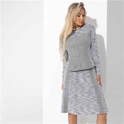 Комплект с юбкой, Инста-стиль (2 в 1, grey )