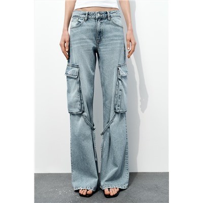 JEANS TRF CARGO TIRO MEDIO