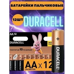 Батарейки Duracell Basic мизинчиковые АА- ААA LR03 (12 штук в упаковке) 22.02.