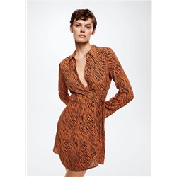 Vestido estampado animal -  Mujer | MANGO OUTLET España