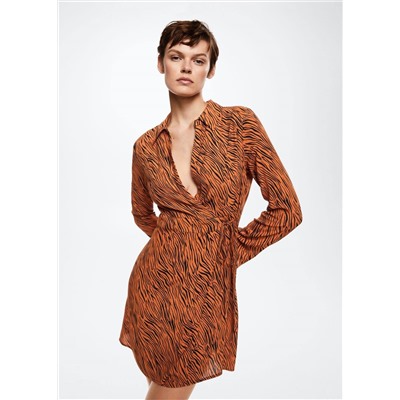 Vestido estampado animal -  Mujer | MANGO OUTLET España