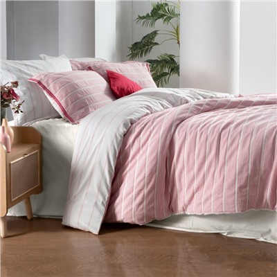 Постельное белье Sarev Mood Comfort жатый хлопок 1.5 спальн. N367 TRINA v1/Pembe
