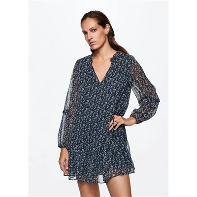 Vestido floral gasa -  Mujer | MANGO OUTLET España