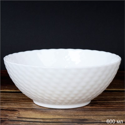 Салатник 600 мл 150 мм Фактурный / WVW60Q (WHITE) /уп 6/48/