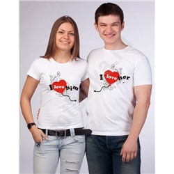 Парные футболки  Люблю ее, люблю его