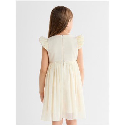 Платье для девочки, MINAKU :Party Dress, цвет молочный, рост 98 см
