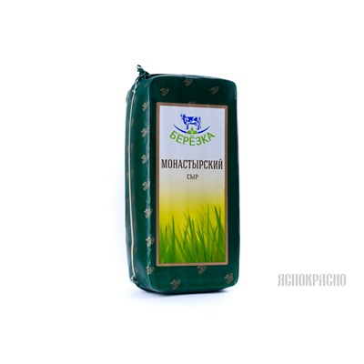 Сыр ТМ БЕРЕЗА  Монастырский  45% брус 1*3,3кг/10кг