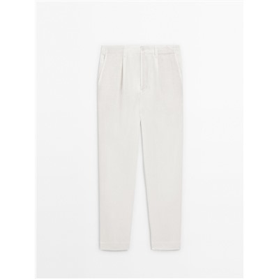 Pantalón traje lino pinzas - Limited Edition