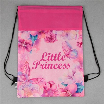 Мешок для обуви Little princess, нетканое полотно, размер 30×40 см