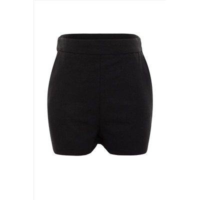 Черные тканые льняные пляжные шорты и Бермудские острова TBESS21SR0058