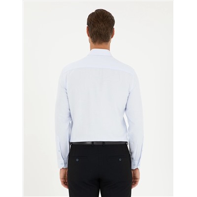 Голубая рубашка с длинным рукавом Astrululy Slim Fit рубашка